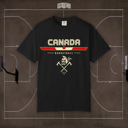 Team Canada Basketball Tee Front [Black]