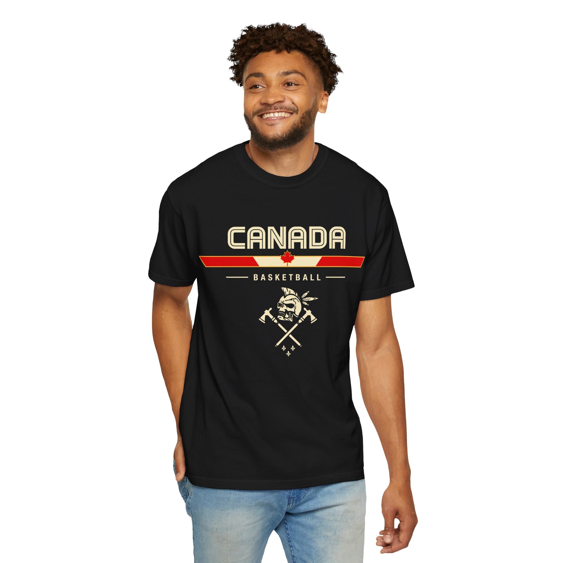 Team Canada Basketball Tee Lifestyle Front [Black]