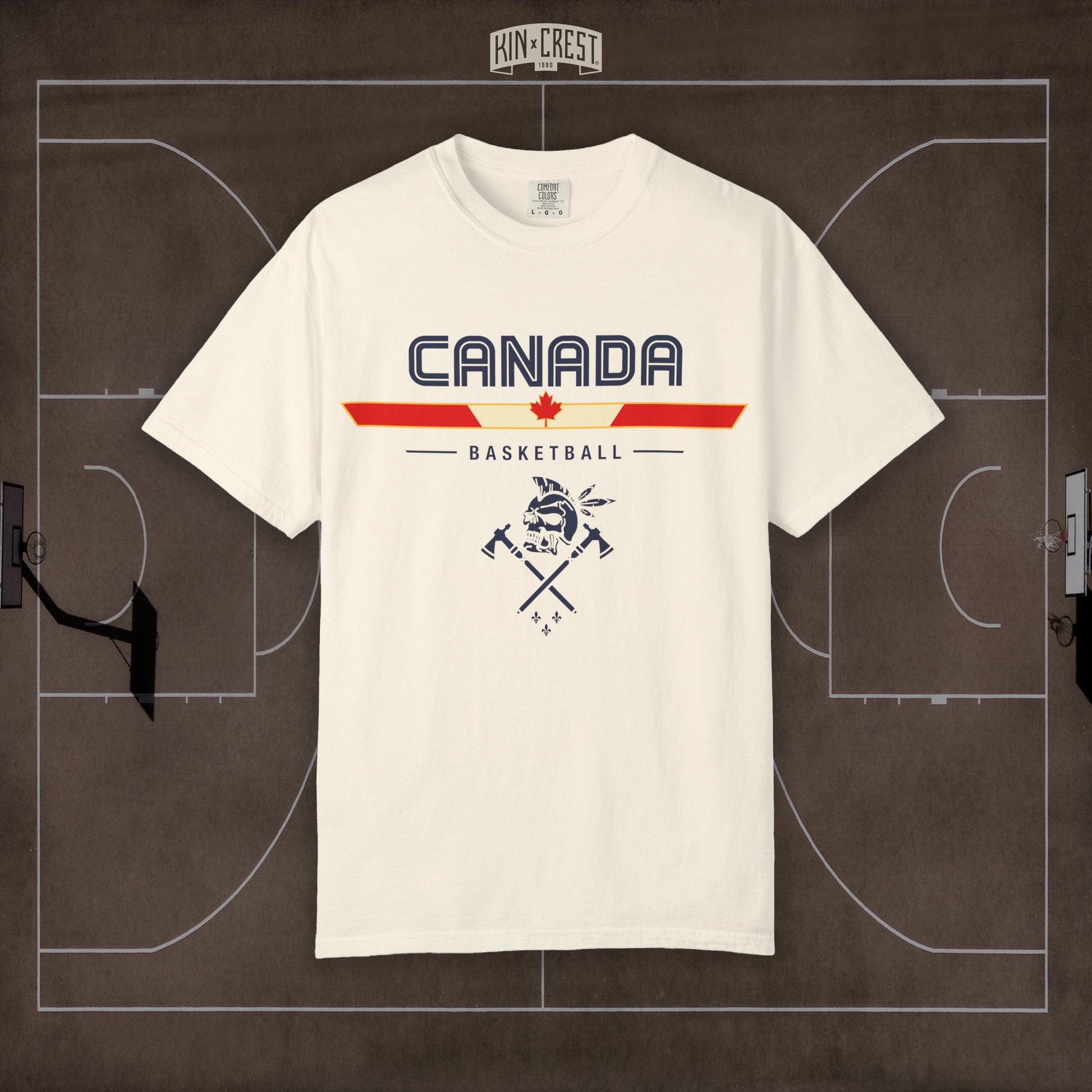 Team Canada Basketball Tee Front [Ivory]