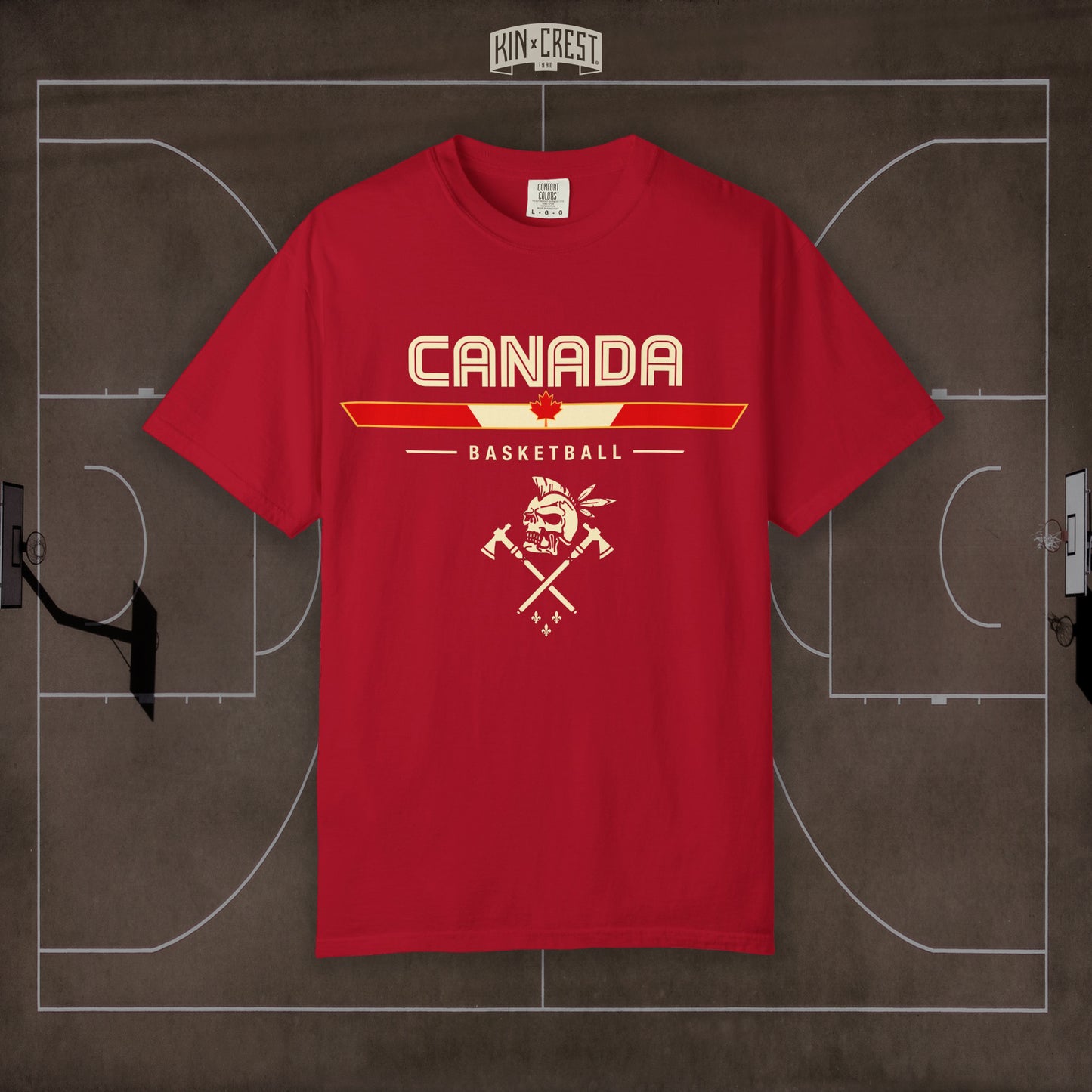 Team Canada Basketball Tee Front [Red]