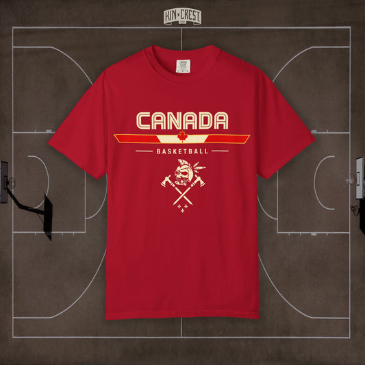 Team Canada Basketball Tee Front [Red]