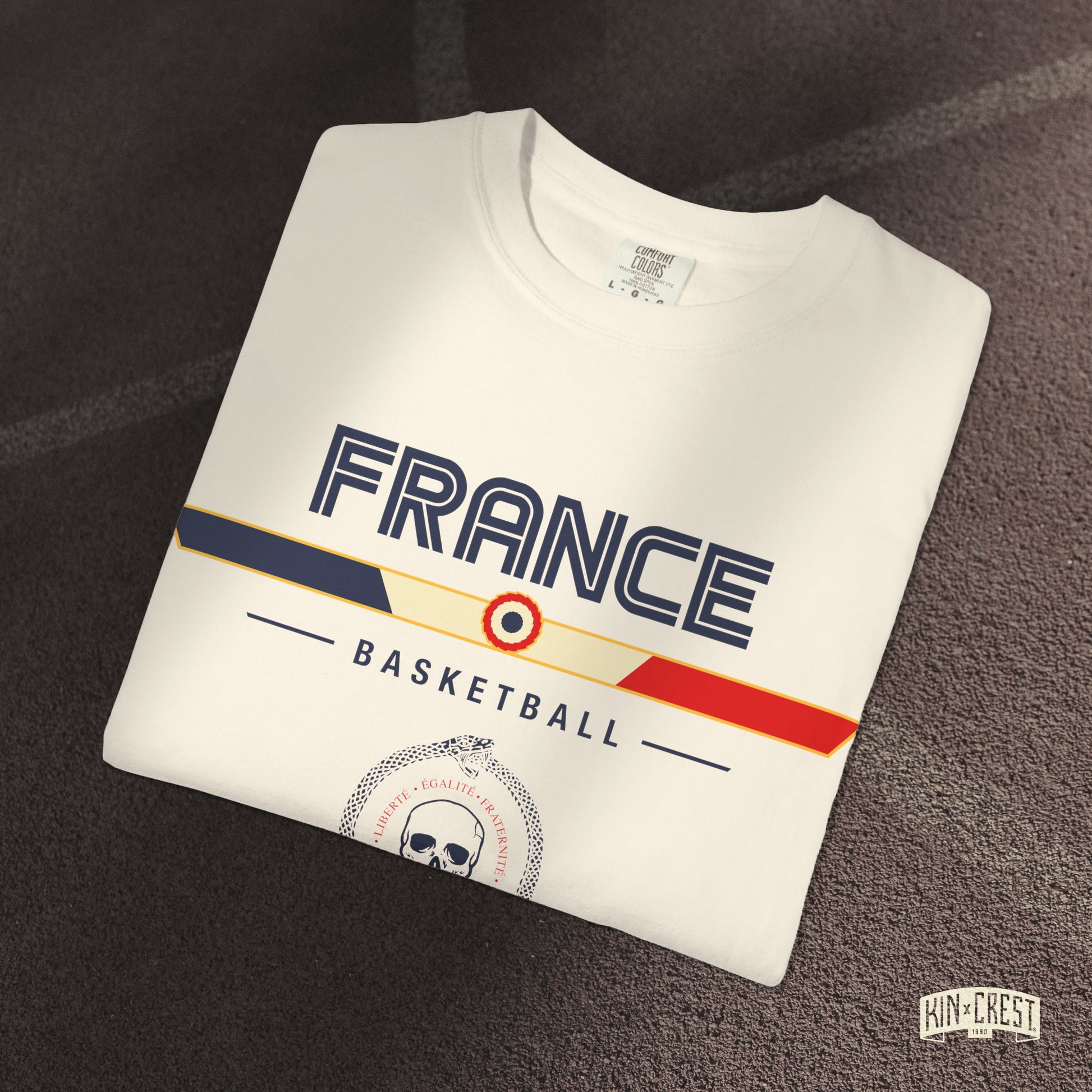 Team France Basketball Tee Folded [Ivory]