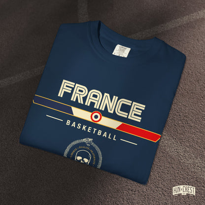 Team France Basketball Tee Folded [Navy]