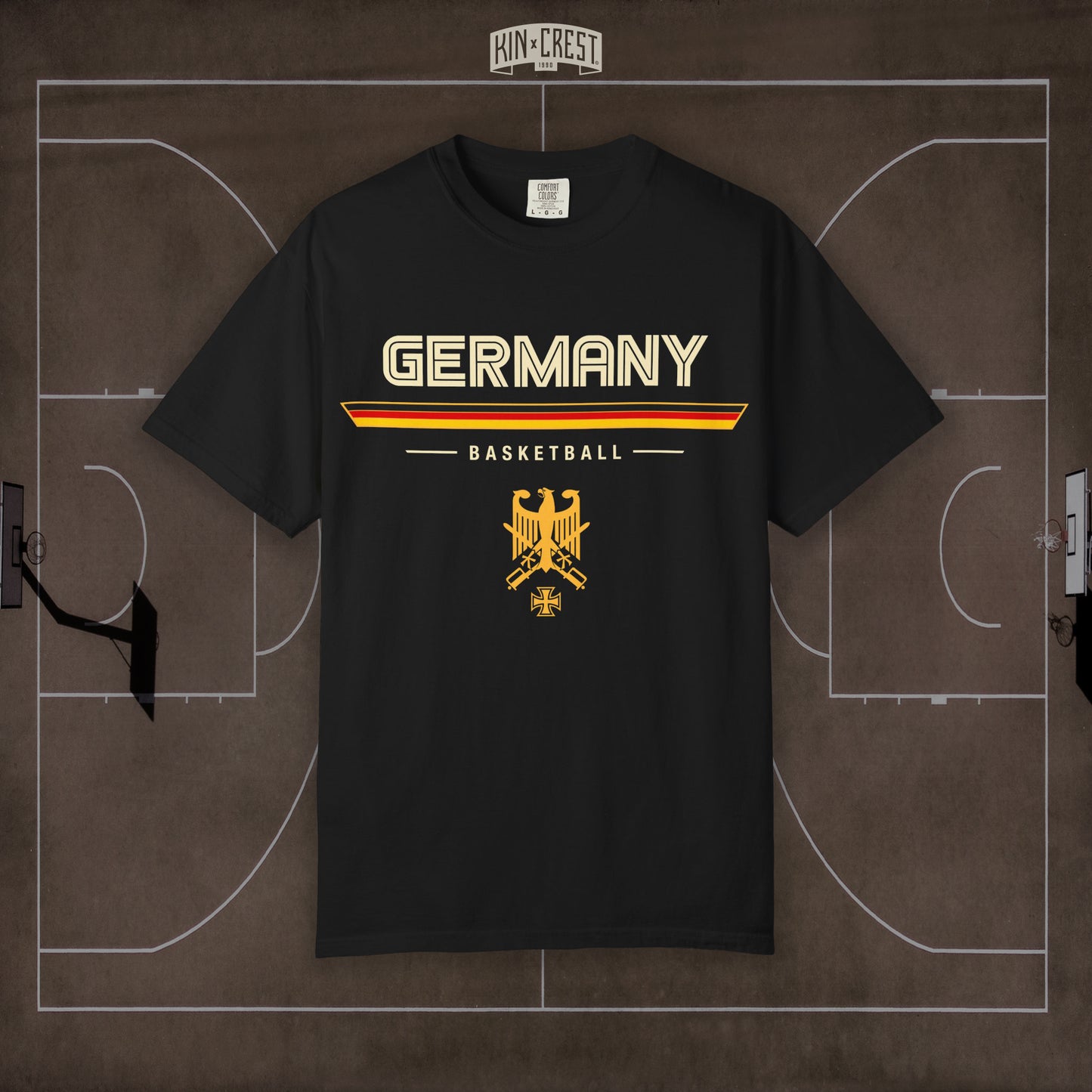 Team Germany Basketball Tee Front [Black]