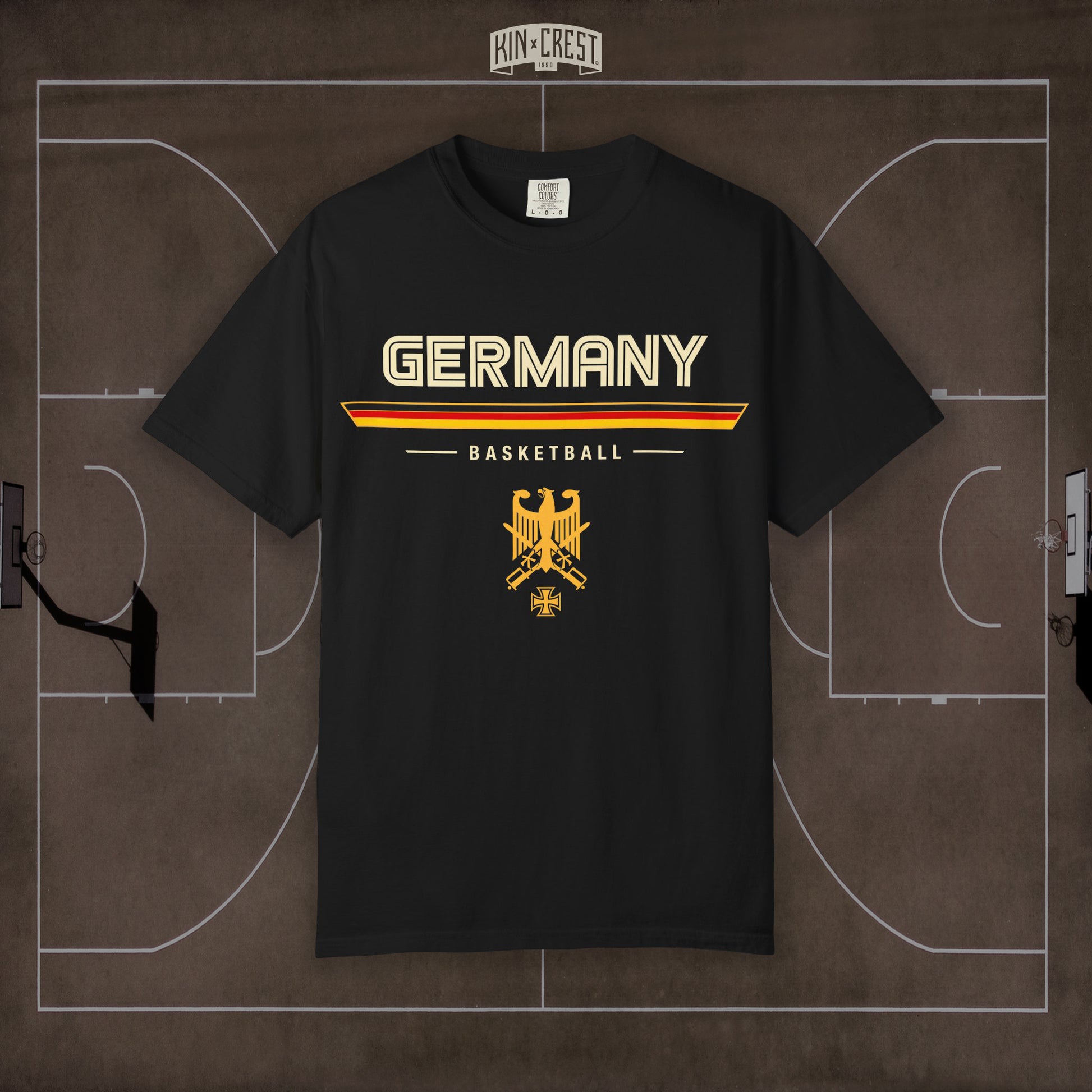 Team Germany Basketball Tee Front [Black]