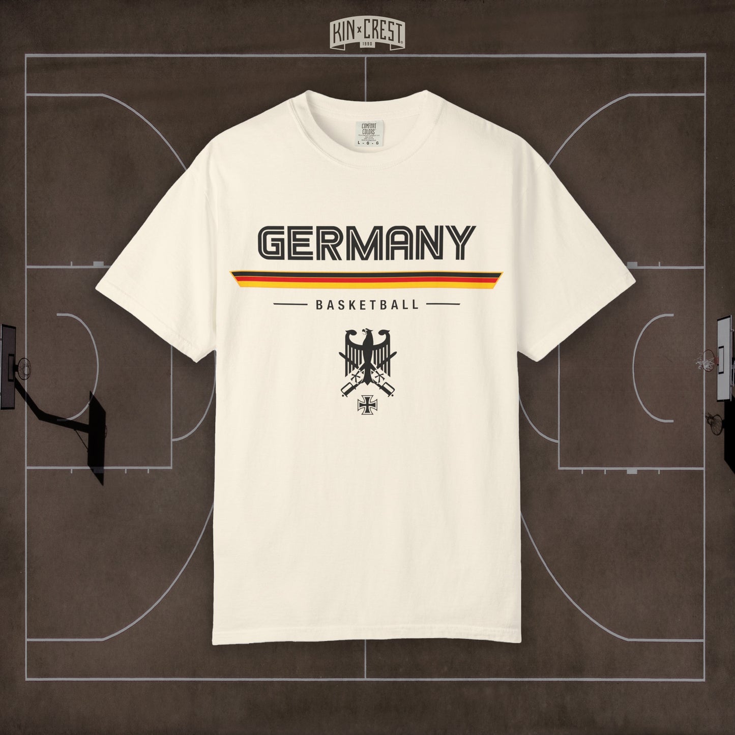 Team Germany Basketball Tee Front [Ivory]