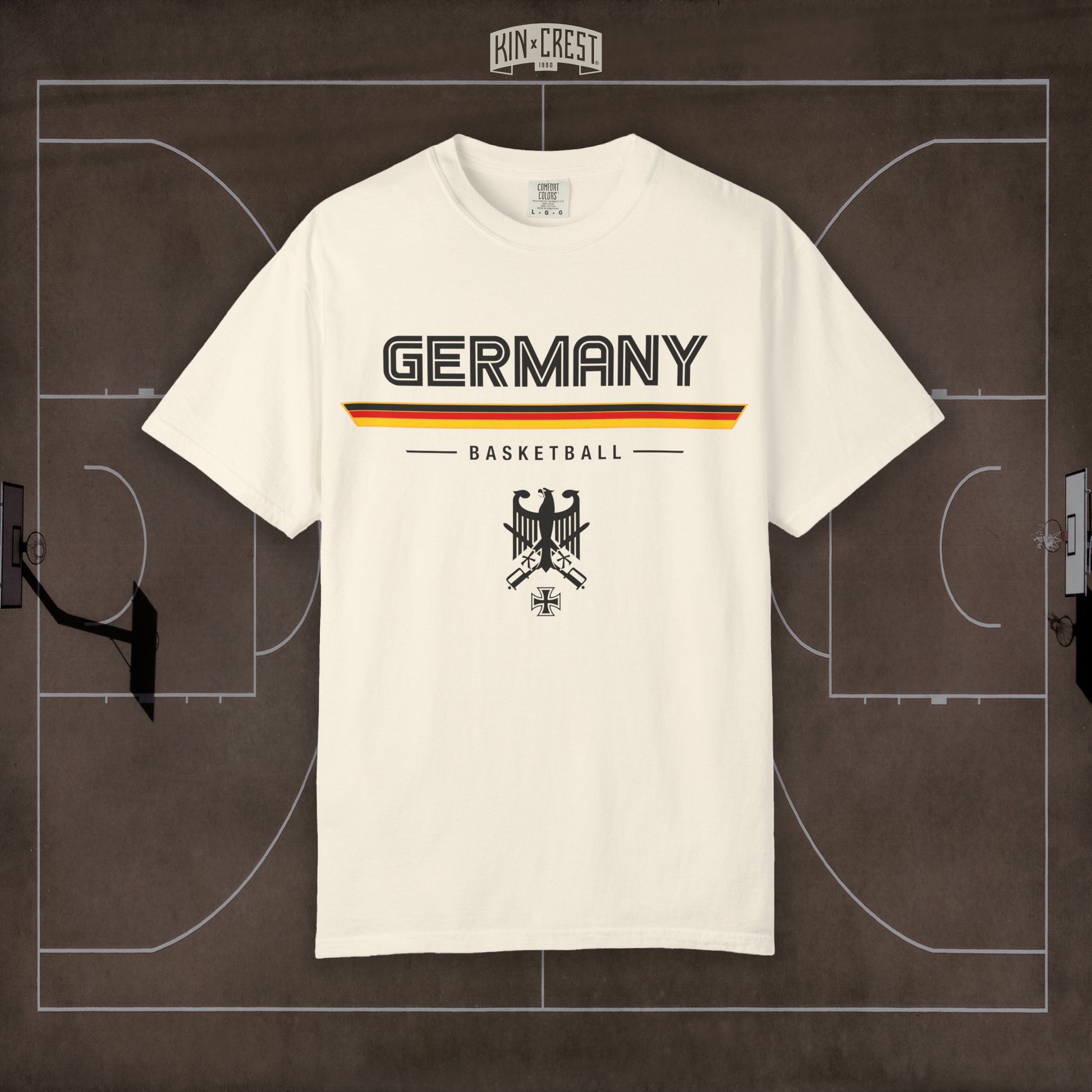 Team Germany Basketball Tee Front [Ivory]