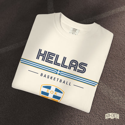 Team Greece Basketball Tee Folded [Ivory]