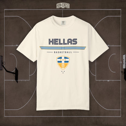 Team Greece Basketball Tee Front [Ivory]