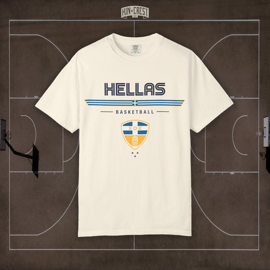 Team Greece Basketball Tee Front [Ivory]