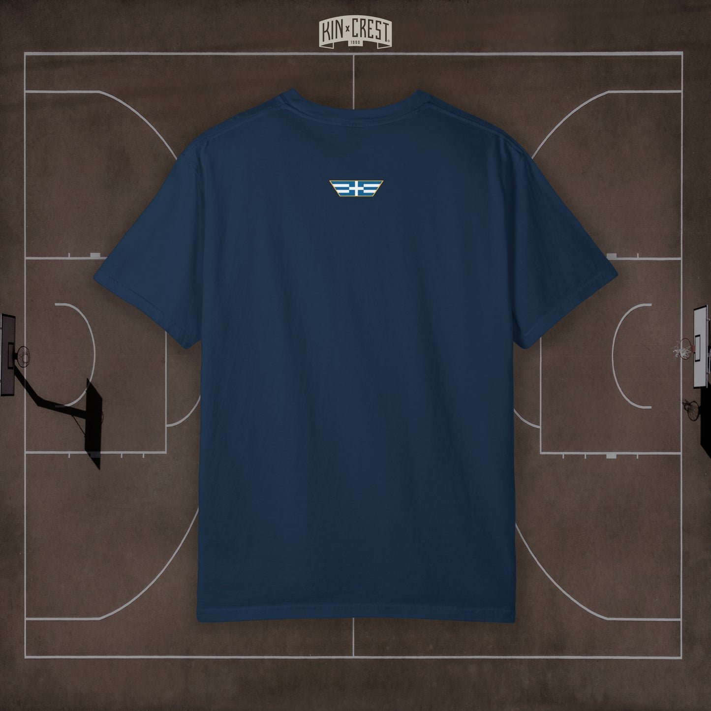 Team Greece Basketball Tee Back [Navy]