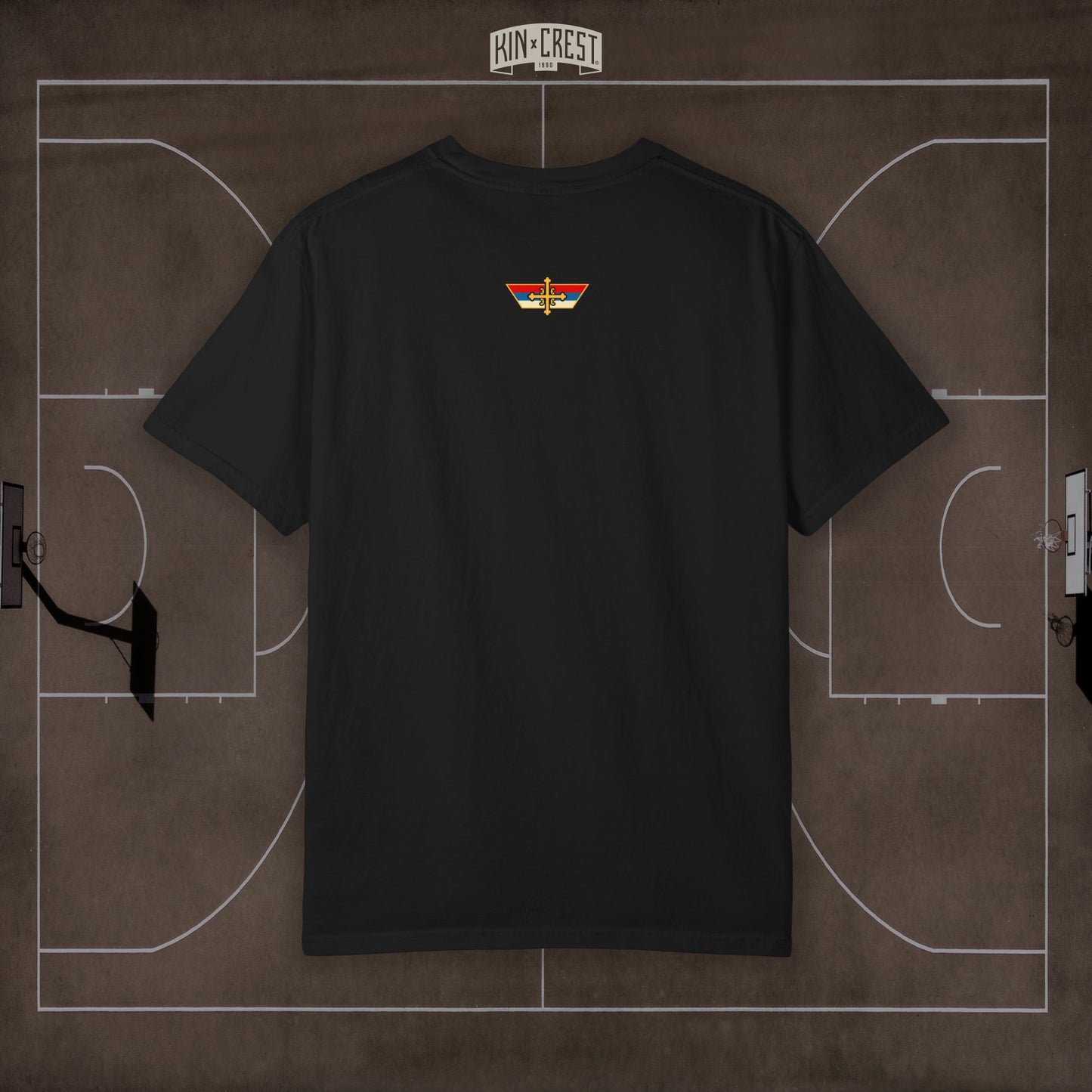 Team Serbia Basketball Tee Back [Black]