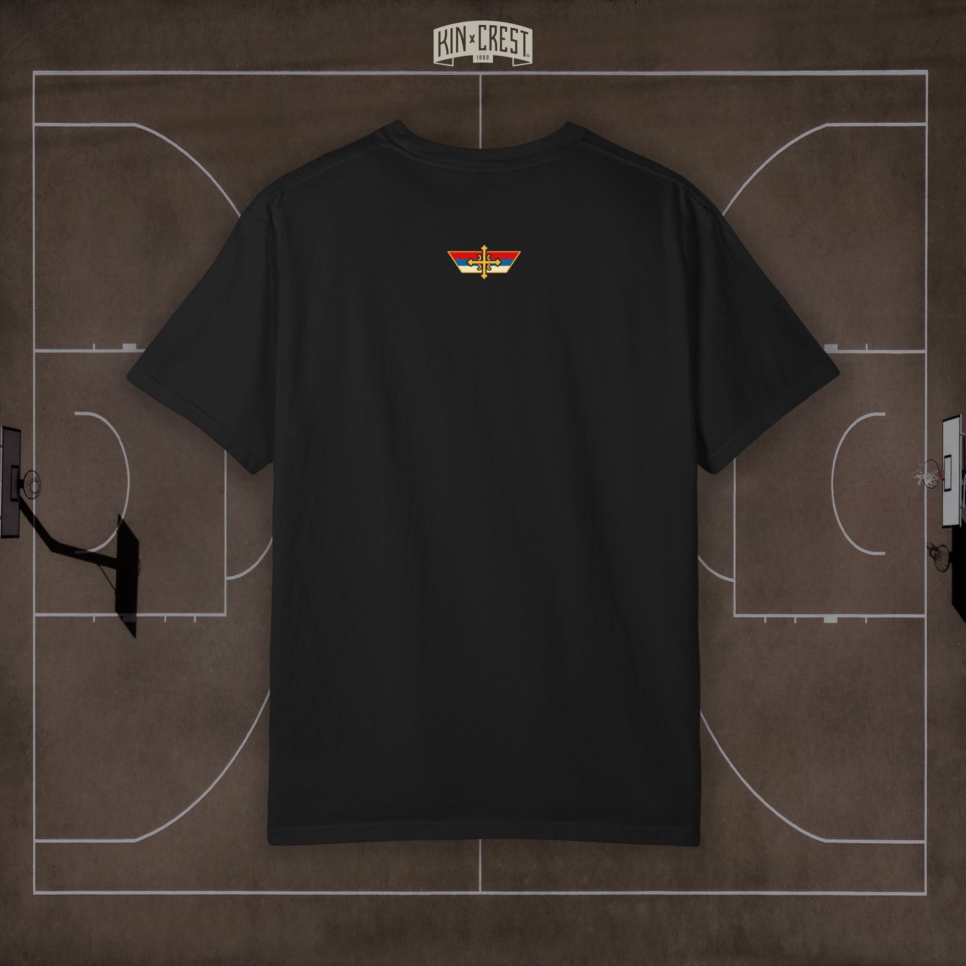 Team Serbia Basketball Tee Back [Black]