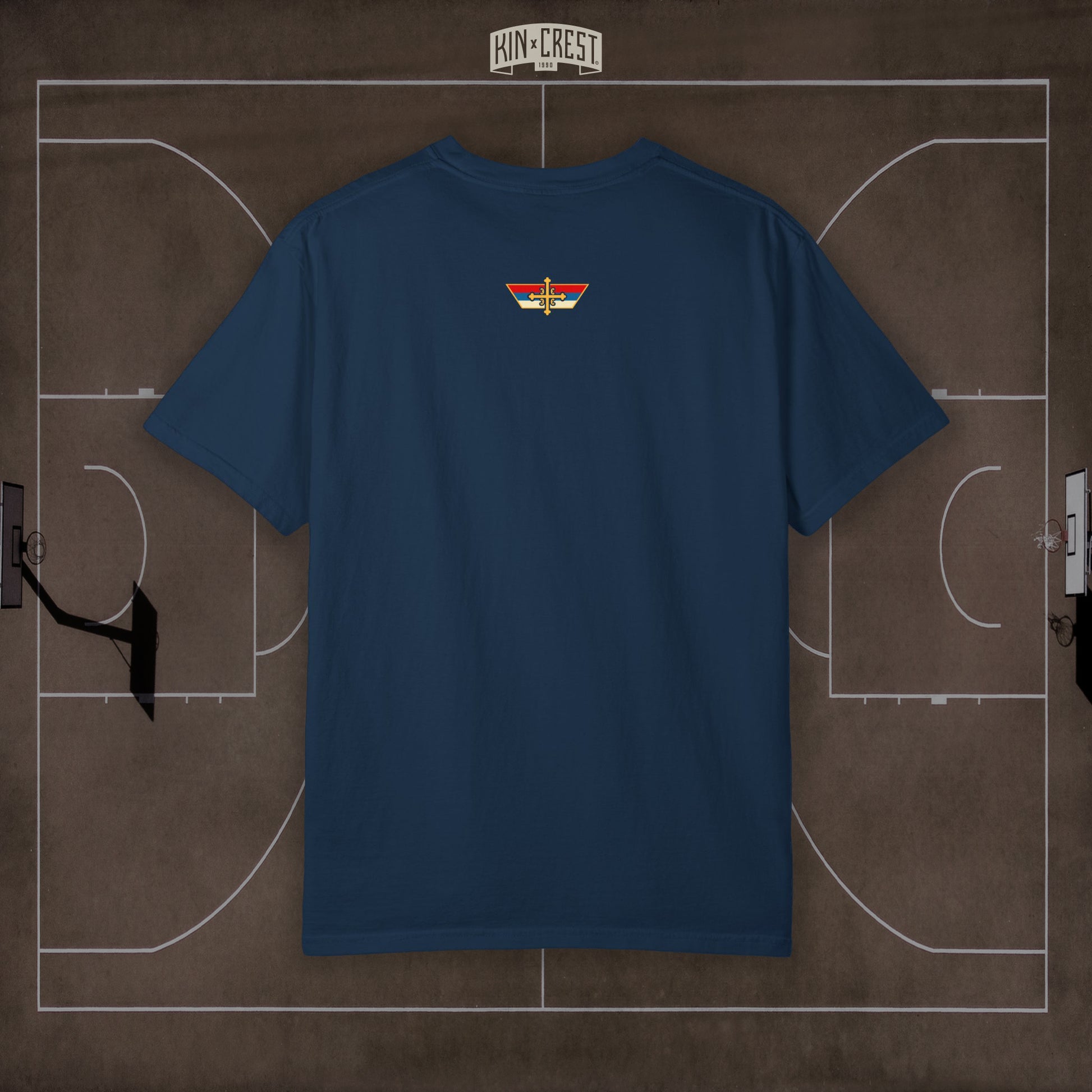 Team Serbia Basketball Tee Back [Navy]