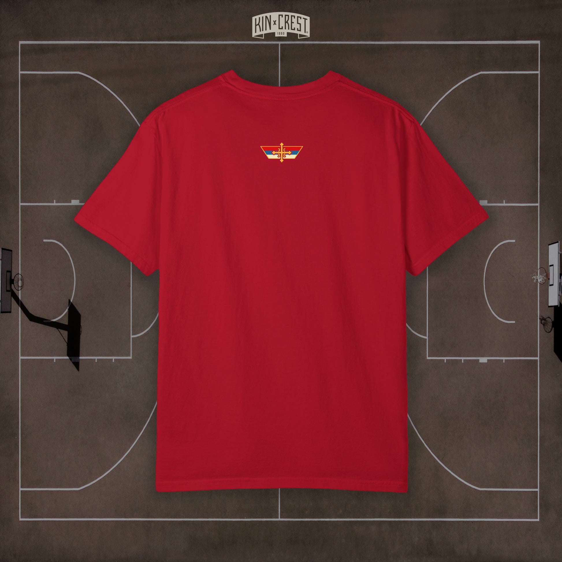 Team Serbia Basketball Tee Back [Red]