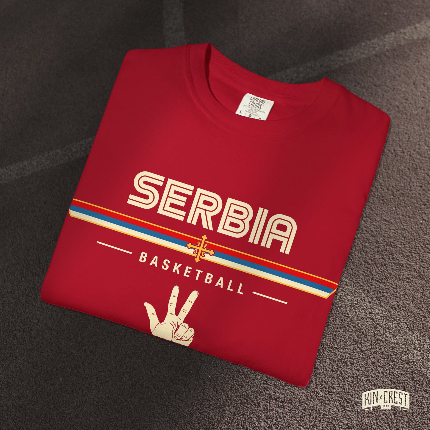 Team Serbia Basketball Tee Folded [Red]