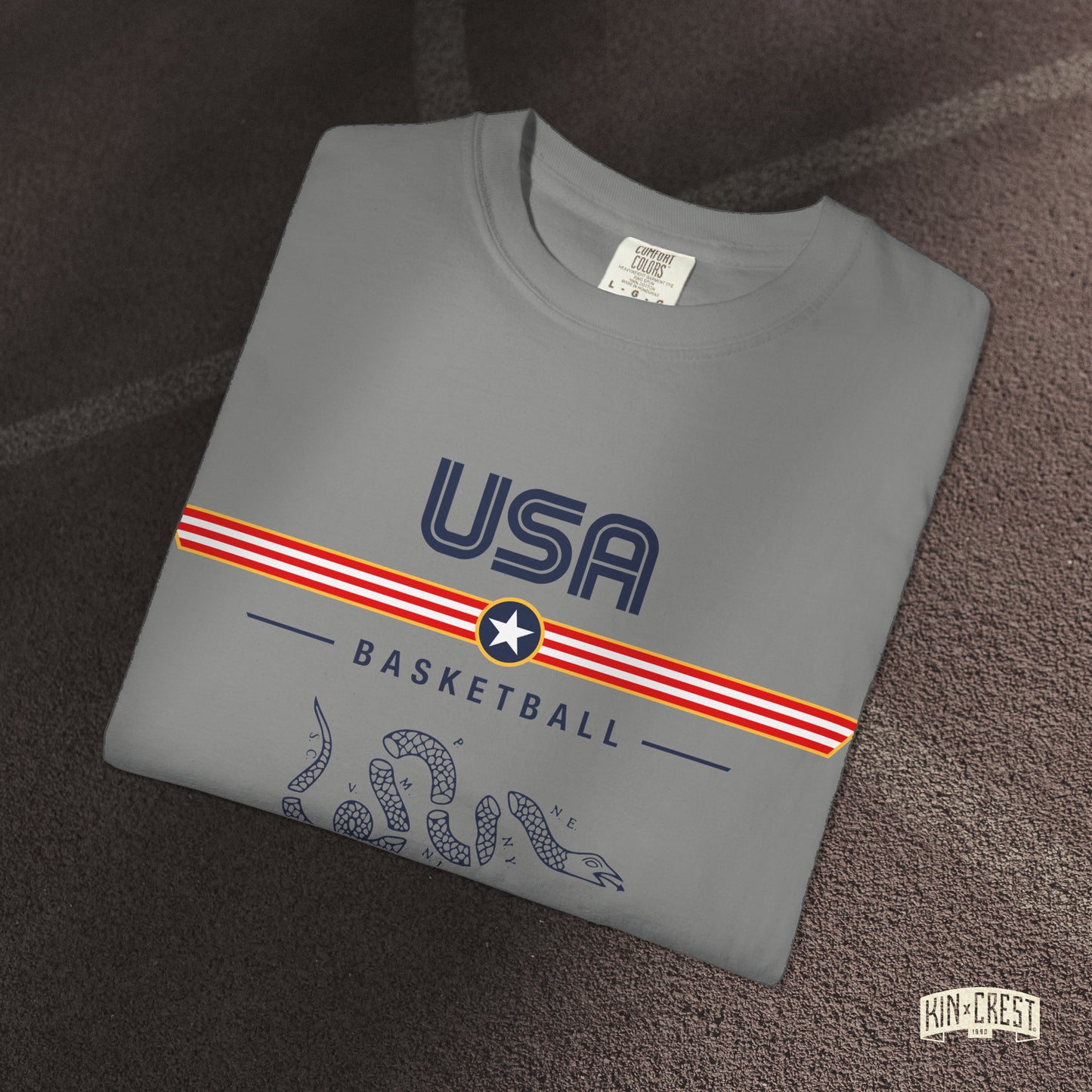 Team USA Basketball Tee Folded [Granite]