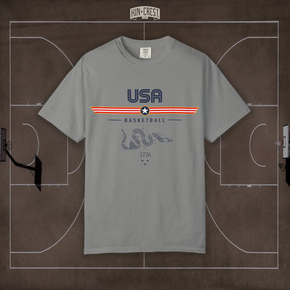 Team USA Basketball Tee Front [Granite]