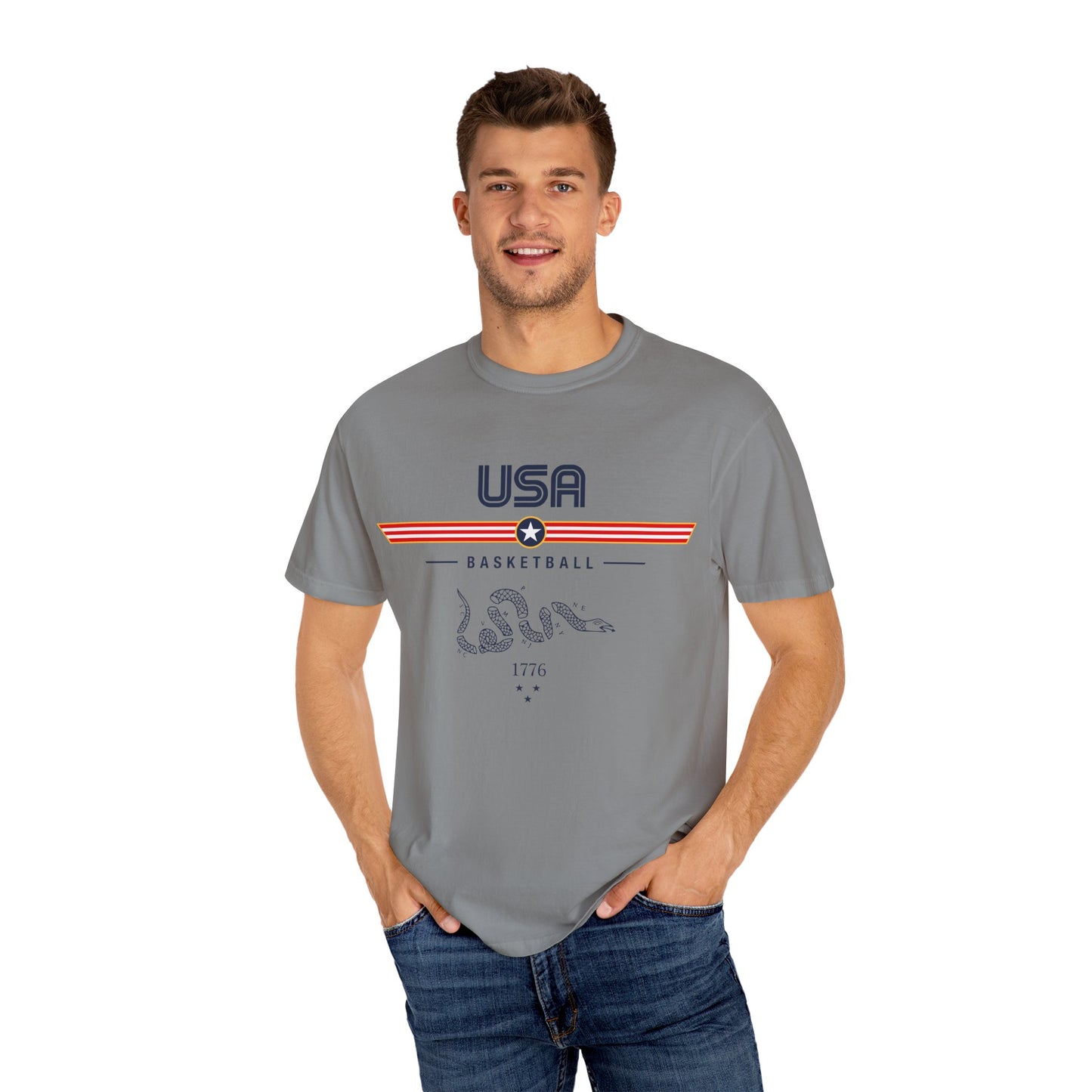 Team USA Basketball Tee Lifestyle Front [Granite]
