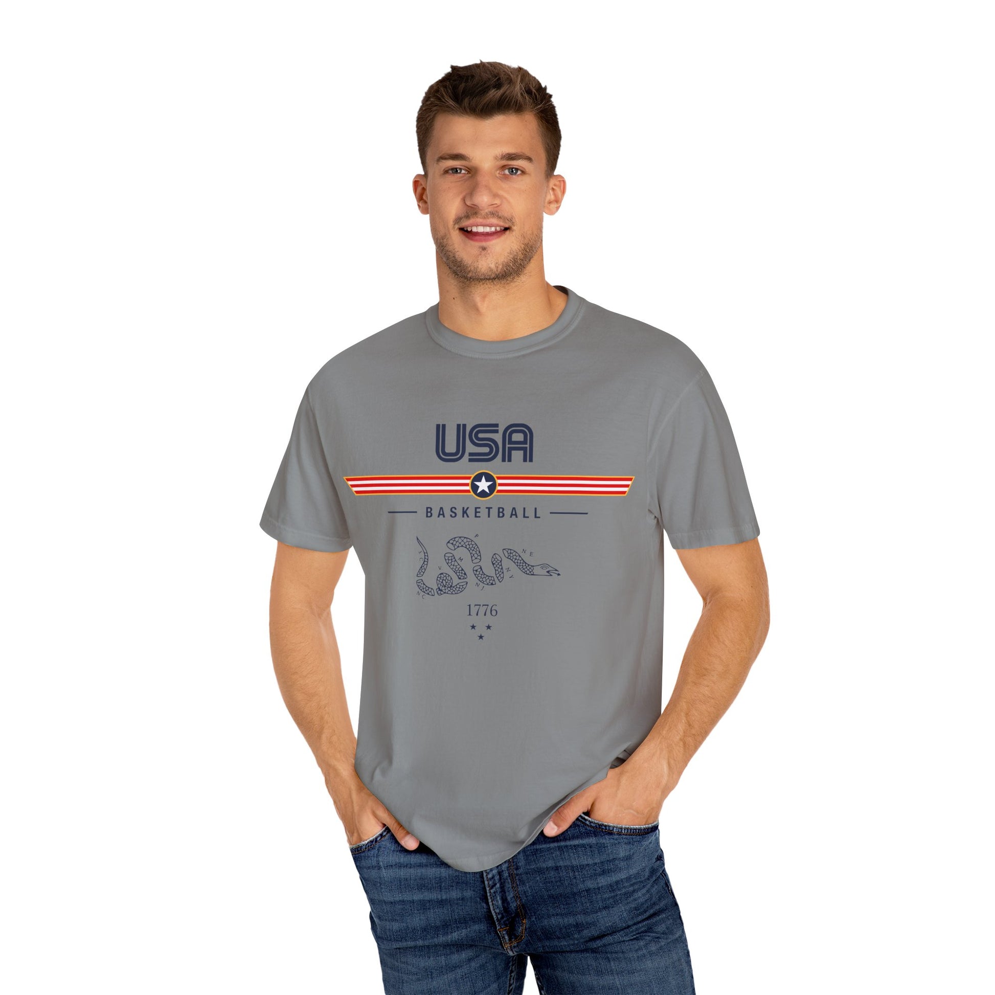 Team USA Basketball Tee Lifestyle Front [Granite]