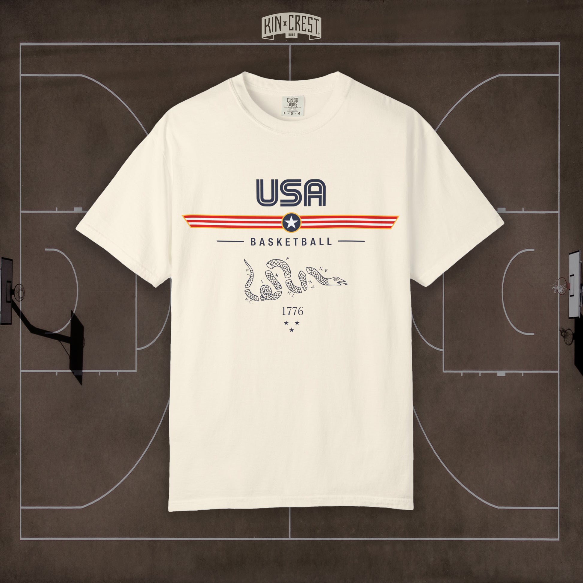 Team USA Basketball Tee Front [Ivory]