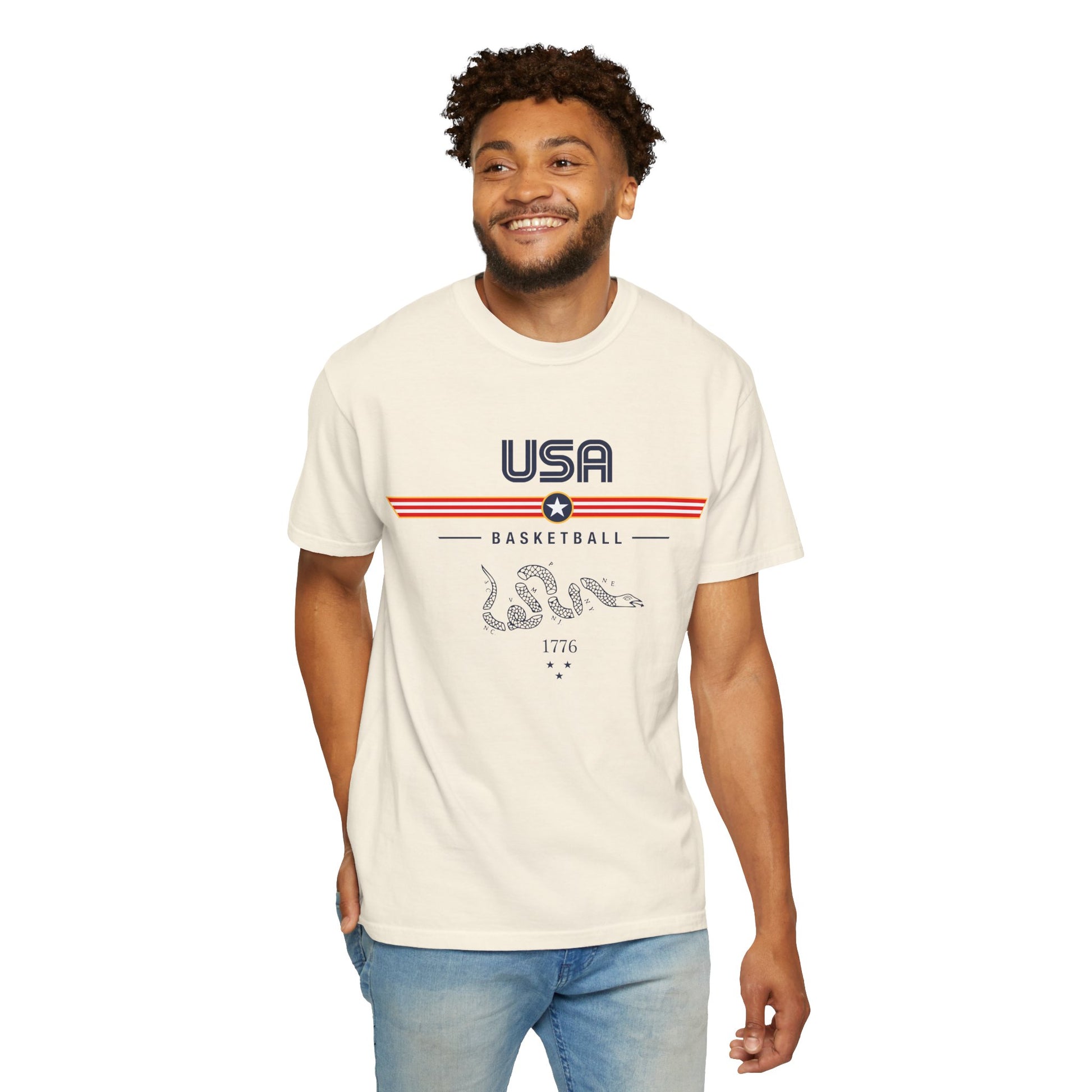 Team USA Basketball Tee Lifestyle Front [Ivory]