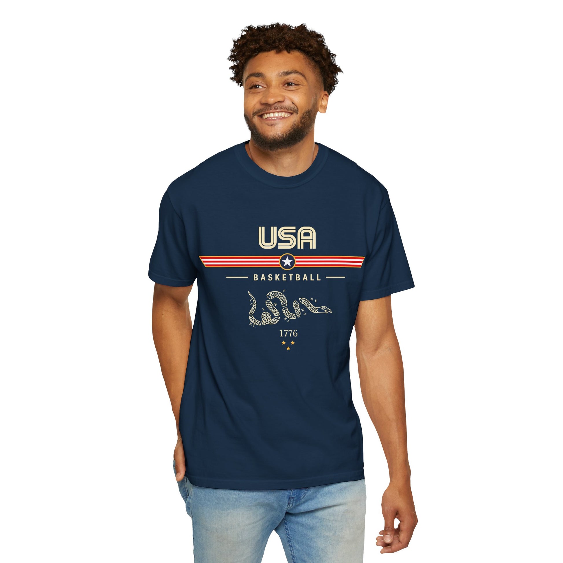 Team USA Basketball Tee Lifestyle Front [Navy]