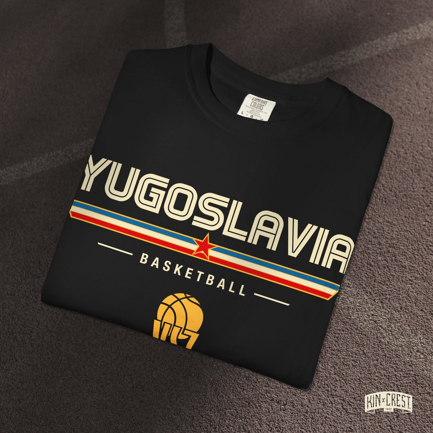 Team Yugoslavia Basketball Tee Folded [Black]