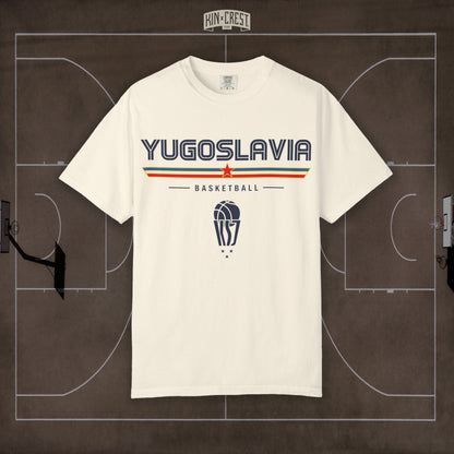 Team Yugoslavia Basketball Tee Front [Ivory]