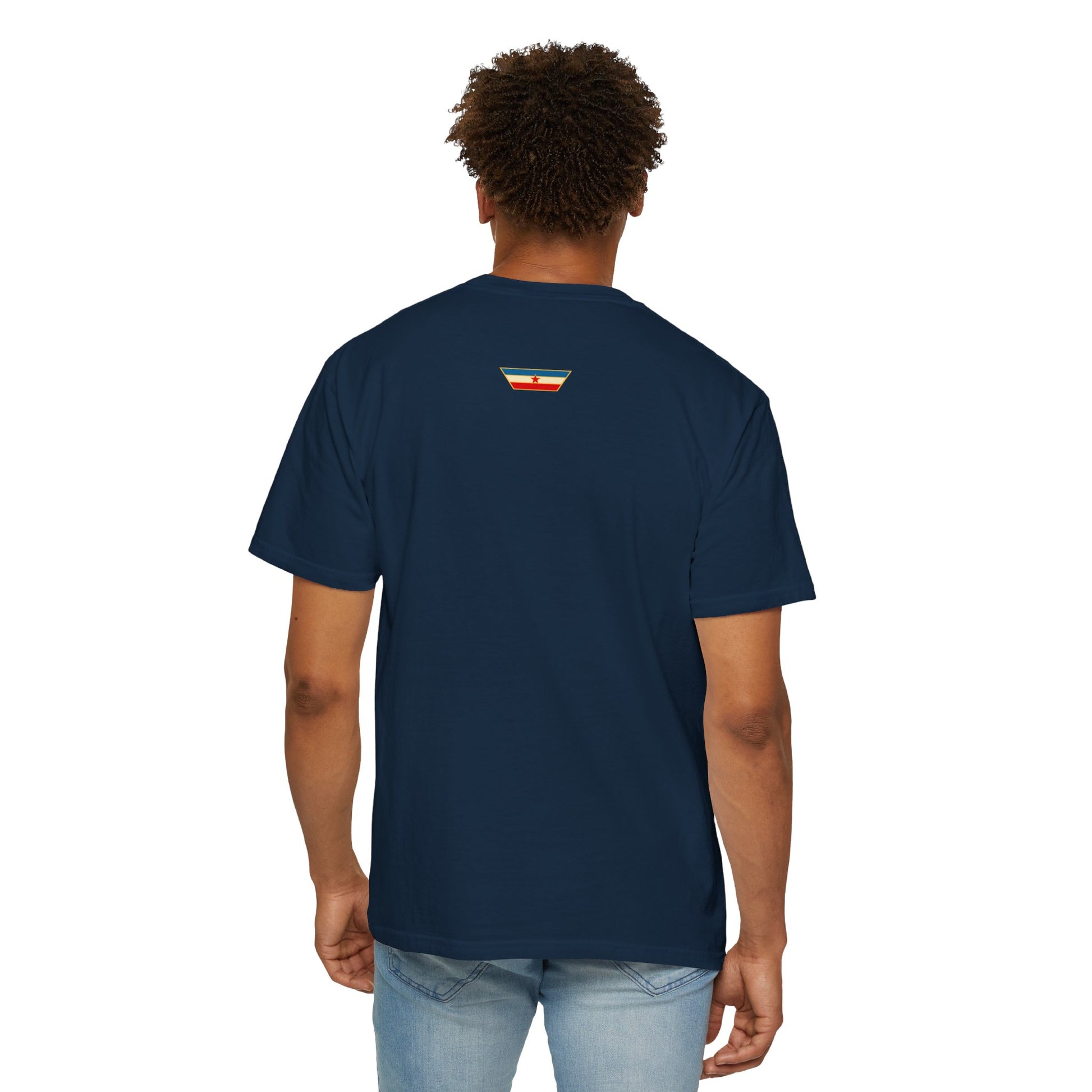 Team Yugoslavia Basketball Tee Lifestyle Back [Navy]