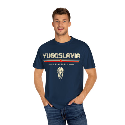 Team Yugoslavia Basketball Tee Lifestyle Front [Navy]